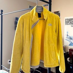 yellow north face jacket